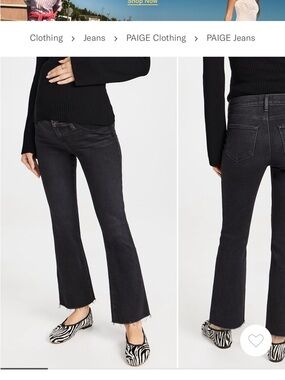 PAIGE Claudine Maternity Jeans with Raw Hem
